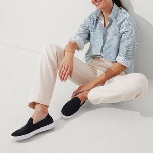 Rothy's Womens "The Sneaker" Slip On Knit Shoes Black Size 8.5